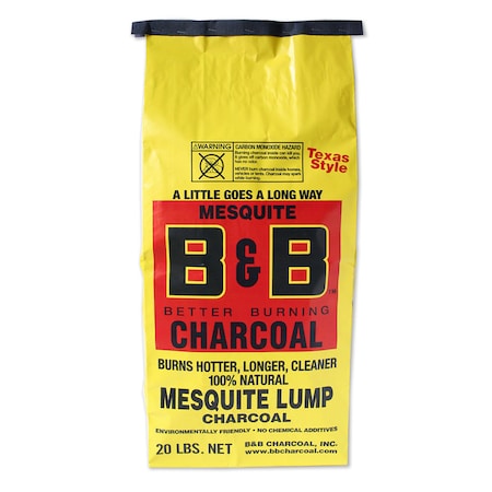 B&B Charcoal B&B Charcoal All Natural Mesquite Lump Charcoal 20 lb 00054